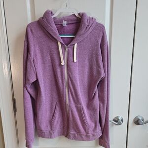 Heathered Purple Zip-Up Hoodie